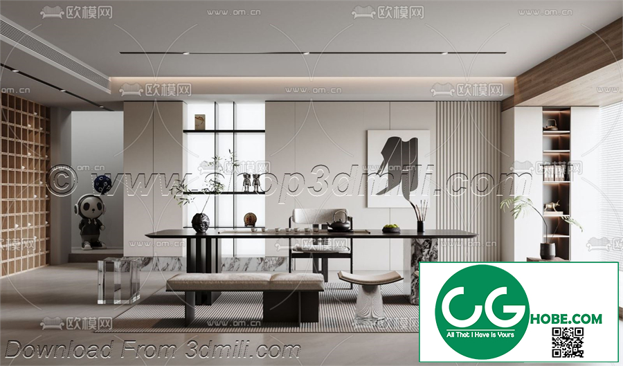 Tea Room 56 3D Model